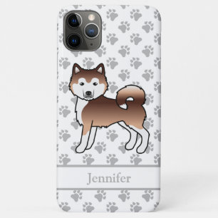 Rode Alaskaanse Malamute Schattige Cartoon Hond & Case-Mate iPhone Case