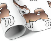 Rode Alaskan Malamute Leuke Hond Patroon Cadeaupapier (Rol Hoek)
