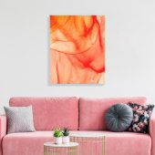 Rode alcohol inkt canvas afdruk (Insitu (Woonkamer))