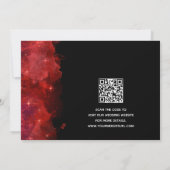 Rode Alcohol Inkt Sterrenstelsel Bewaar de Datum T Kaart (Achterkant)