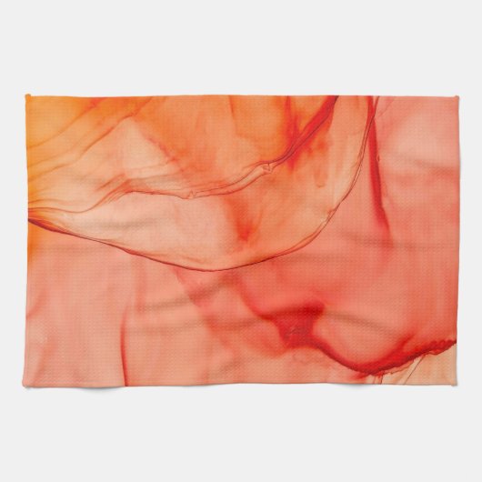 Rode alcohol inkt theedoek (Horizontaal)