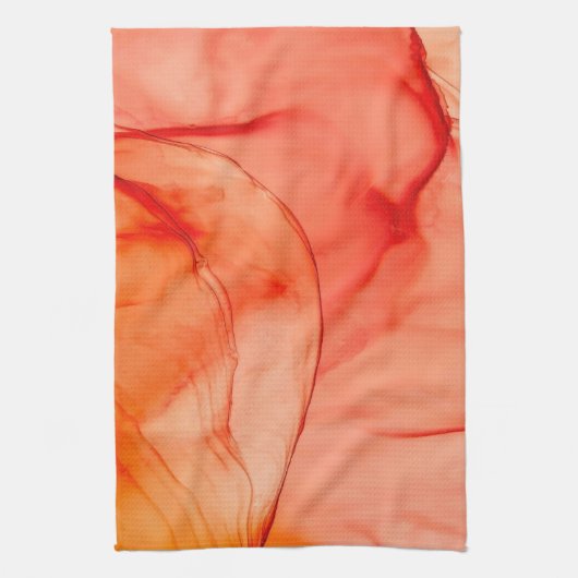 Rode alcohol inkt theedoek (Verticaal)