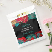 Rode alcohol inkt verjaardagsfeestje bedankzakje (Gezegeld)