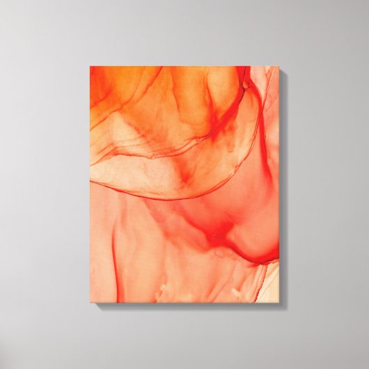 Rode alcoholinkt canvas afdruk (Voorkant)