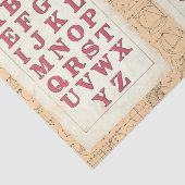  rode alfabet Typografie Mathematisch collage Tissuepapier (Detail)