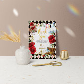 Rode Alice in Wonderland Verjaardag Kaart