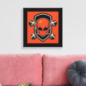Rode Alien Gym opgespannen canvasprint Canvas Afdruk (Insitu (Woonkamer))
