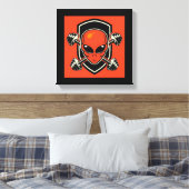 Rode Alien Gym opgespannen canvasprint Canvas Afdruk (Insitu (Slaapkamer))