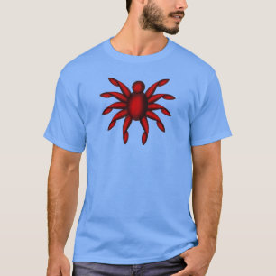 Rode Alien Spin Abstract Schepsel T-shirt