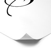 Rode Amaryllis Botanisch Baby shower Welkom Poster (Hoek)