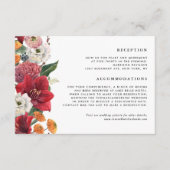 Rode Amaryllis Botanische Winter Wedding Details Informatiekaartje (Voorkant)