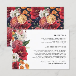 Rode Amaryllis Botanische Winter Wedding Details Informatiekaartje