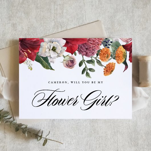 Rode Amaryllis Floral wordt mijn Bloemenmeisje