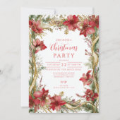 Rode Amaryllis Kerst Kaart (Voorkant)