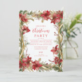 Rode Amaryllis Kerst Kaart (Staand voorkant)