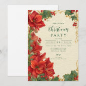 Rode Amaryllis Kerststuk Kaart (Voorkant / Achterkant)