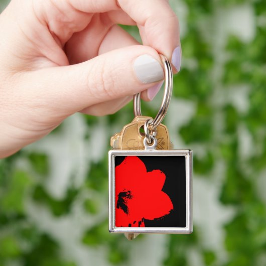 rode amaryllis sleutelhanger (Hand)