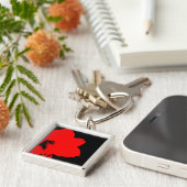 rode amaryllis sleutelhanger (Zijkant)