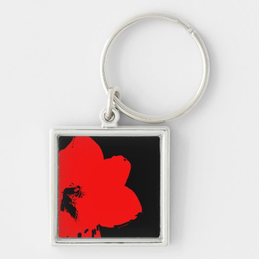 rode amaryllis sleutelhanger (Voorkant)