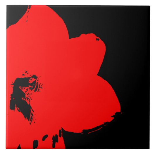 rode amaryllis tegeltje (Voorkant)