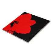 rode amaryllis tegeltje (Zijkant)