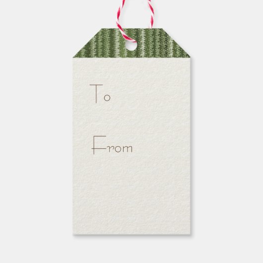 Rode Amaryllis tinten van Fir Greens Winter Gift L Cadeaulabel (Achterkant)