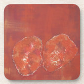 Rode Ameoba Kurk Onderzetter (Voorkant)