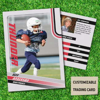 Rode American Football Ruilkaart Voor Kinderen Contactkaartje