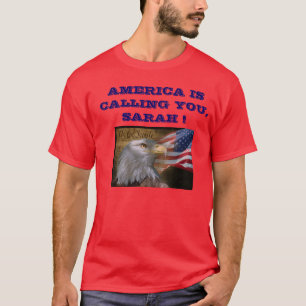 RODE-AMERIKA ROEPT U OP, SARAH T-SHIRT