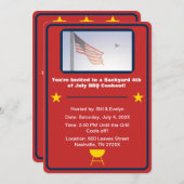 Rode Amerikaanse vlag 4 juli barbecue Kaart (Voorkant / Achterkant)