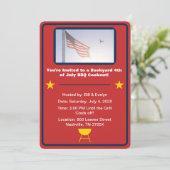 Rode Amerikaanse vlag 4 juli barbecue Kaart (Staand voorkant)