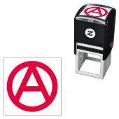 Rode Anarchie Symbool Zelfinktende Stempel (In situ)