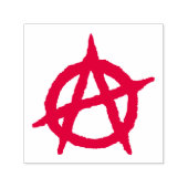 Rode Anarchie Symbool Zelfinktende Stempel (Design)