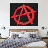 Rode anarchist een symbool anarchie Logo Canvas Afdruk (Insitu (Slaapkamer))