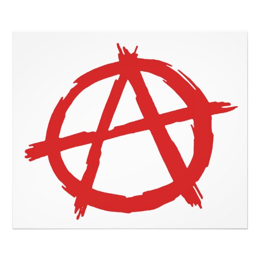 Rode anarchist een symbool anarchie Logo Foto Afdruk (Voorkant)