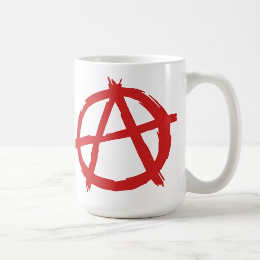 Rode anarchist een symbool anarchie Logo Koffiemok (Rechts)