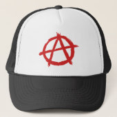 Rode anarchist een symbool anarchie Logo Trucker Pet (Voorkant)