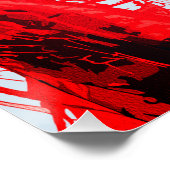 Rode Anatomie – Abstract Menselijk Spieronderzoek Perfect Poster (Hoek)