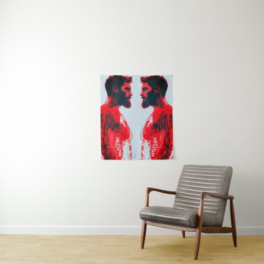 Rode Anatomie – Abstract Menselijk Spieronderzoek Wandkleed (In situ)