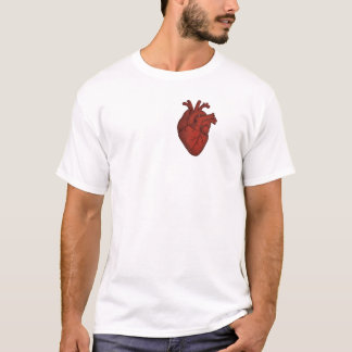 Rode Anatomische Hart Vintage T-Shirt
