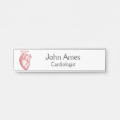 Rode anatomische hartcardiologie deurbordje (Voorkant)