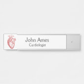 Rode anatomische hartcardiologie deurbordje (Voorkant)