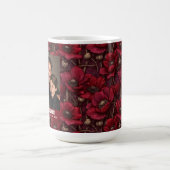 Rode Anemonen Print Vader Luxe Magische Mok (Midden)