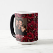 Rode Anemonen Print Vader Luxe Magische Mok (Voorkant links)