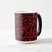 Rode Anemonen Print Vader Luxe Magische Mok (Voorkant rechts)