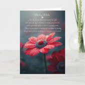 Rode Anemonen Sentimentele Beterschap Kaart (Voorkant)