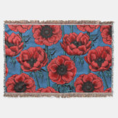 Rode anemontuin deken (Voorkant)