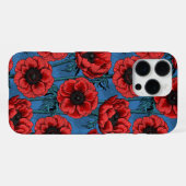 Rode anemontuin iPhone hoesje (Achterkant horizontaal)