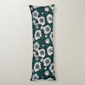 Rode anemontuin lichaamskussen (Achterkant (Verticaal))