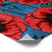 Rode anemontuin poster (Hoek)